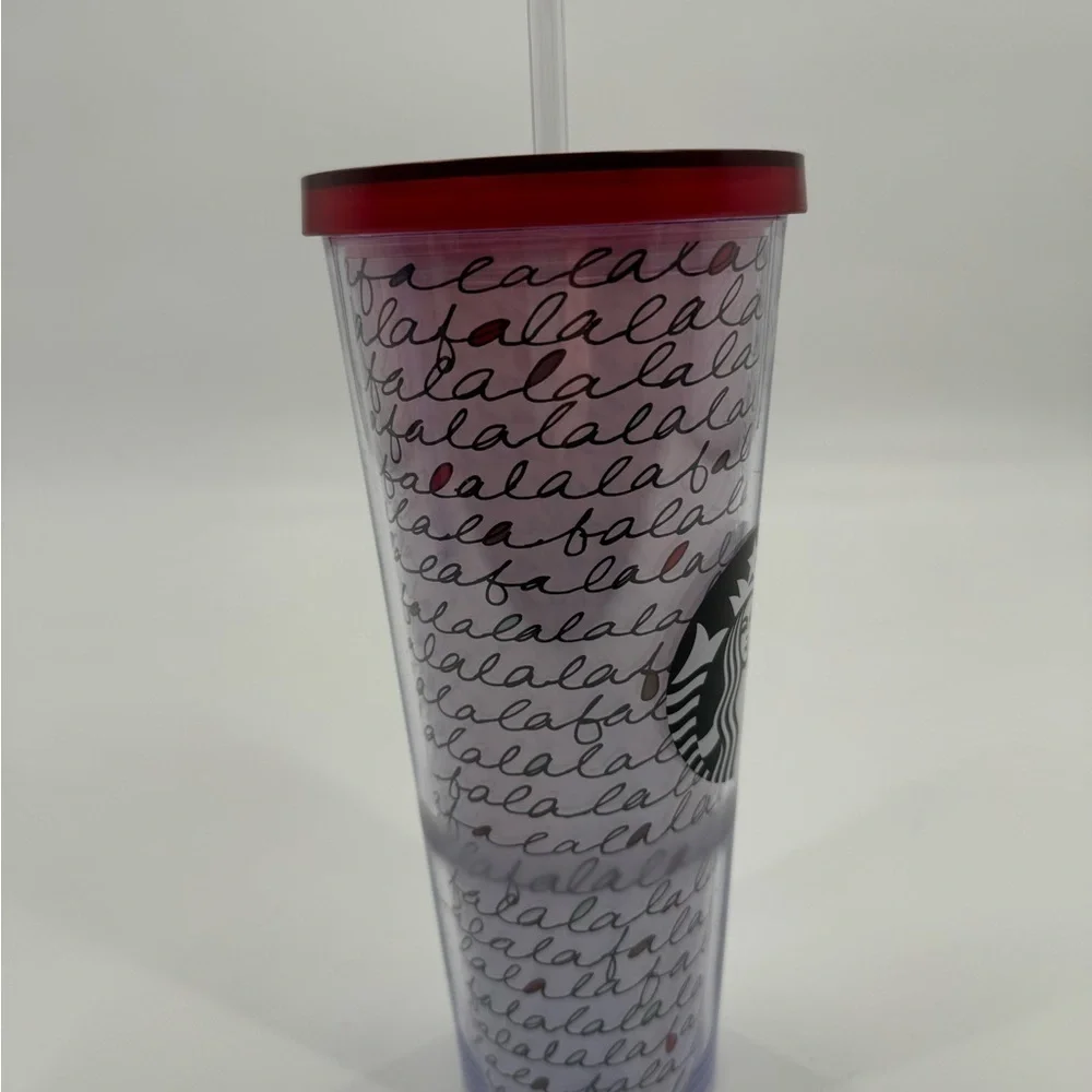 Starbucks 2016 fa la la cold venti cup new straw